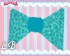 Blue Cheetah Bow