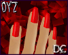 dYz Glossy Crimson Nails