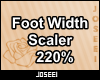 Foot Width Scaler 220%