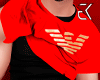 Red shirt with relief