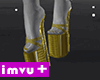 !CR Gold Latex Heels