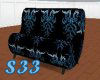 blue tribal pet couch