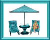 Patio Lounges in Teal