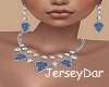Jewelry Set Silver Blue