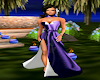 Dk Purp/Wht Formal Gown