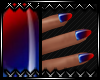 !F Blue N Red Nails
