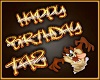 TAZ birthday floor sign