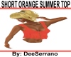 SHORT ORANGE SUMMER TOP