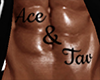 Ace & Tav Tattoo On Abs