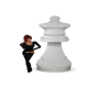 stand white queen chess 