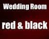 red & black wedding room