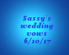 Sassys Vows