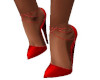 TEF RED HEARTED PUMPS