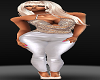 Gold Top White Pants