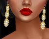 pearls golden earrings