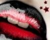 Black/red lips