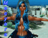 Hair mermaid blue long