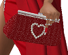 Hold Red Glitter Purse