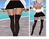 Amia Blk Pleated Skirt
