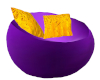 purple yellow beanbag