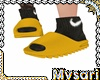 Slides Yellow   blk sock