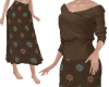 TF* Brown Print Skirt
