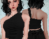 One-shoulder Top {Black}