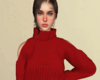 Winter red dress