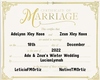 Custom Marriage Cert