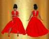 RED-GOLD BEAUTIFUL DRESS