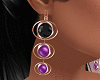 Gold Earring Purple