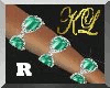 [KL] R emerald bracelet