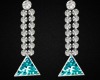 teal diamond earrings