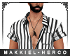 !Pinstripe Shirt Black