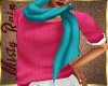 Sweater + Scarf PinkTeal