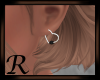 Heart Earrings Slv/Black