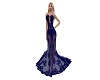 Elegant dark blue dress
