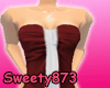 [SW] BurgundyWhite dress