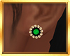 ! Emerald & Gold Earring