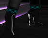 black and teal bootie