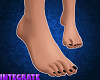 Black Nails Bare Feet