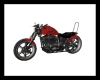 50's red es motor bike