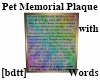 [bdtt]Memorial Pet Plaqu