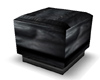 Metal Blk Leather Stool