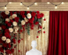 Red gold backdrop bg