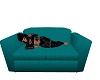 teal naping couch