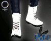[RVN] White Lace up Boot
