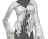 Lace Ruffle Top / White