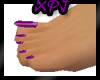 Gloss Purple Toenails