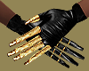 Gold Finger Black Gloves